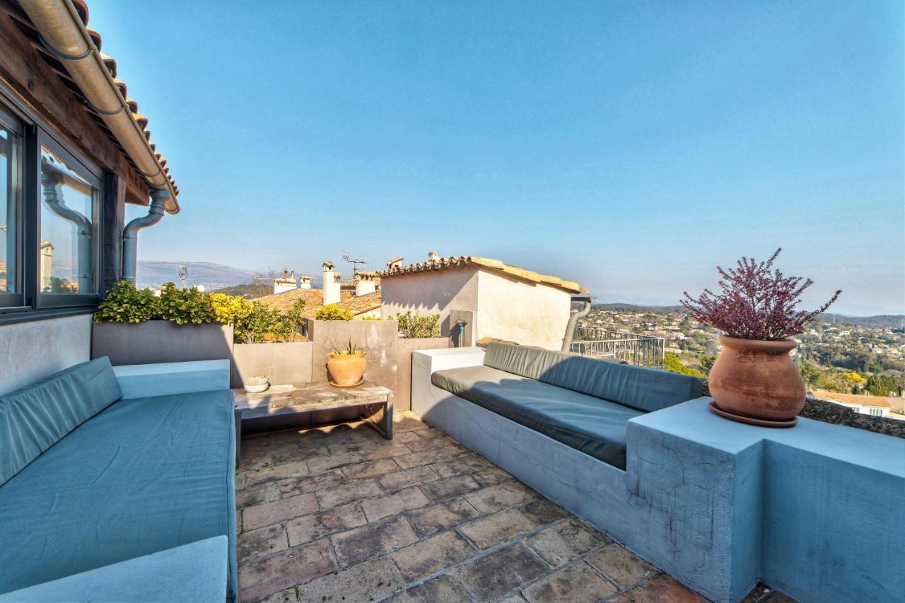 Townhouse Mougins In The Old Village, Fantastic View, Sea And Mountains Ngoại thất bức ảnh
