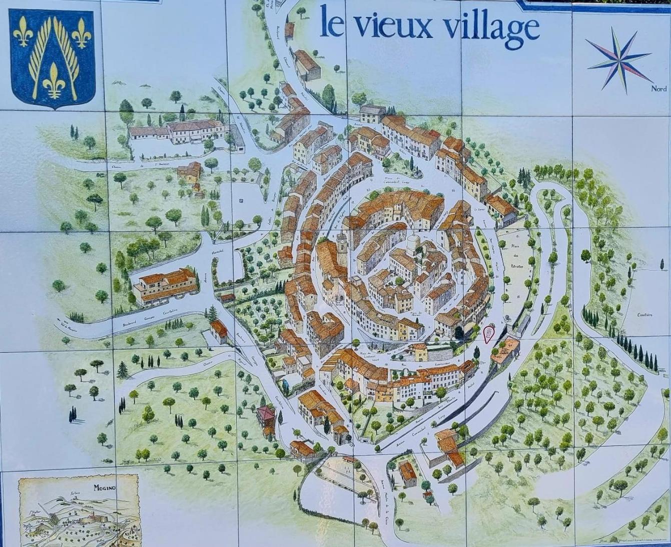 Townhouse Mougins In The Old Village, Fantastic View, Sea And Mountains Ngoại thất bức ảnh